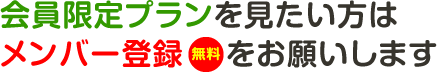 会員限定プランを見たい方はメンバー登録(無料)をお願いします